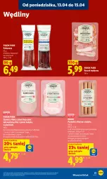 Gazetka promocyjna Lidl - Gazetka ważna od 13.04 do 15.04 - Gazetka - ważna od 15.04 do 15.04.2026 - strona 55 - produkty: Kurczak, Pur, Parówki, Filet z piersi indyka, Szynka, PIKOK, Boczek, Kabanos