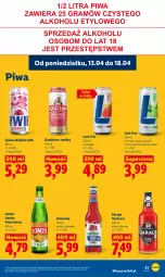 Gazetka promocyjna Lidl - Gazetka ważna od 13.04 do 15.04 - Gazetka - ważna od 15.04 do 15.04.2026 - strona 67 - produkty: Piwa, Somersby, Kasztelan, Pomelo, Limonka, Arbuz