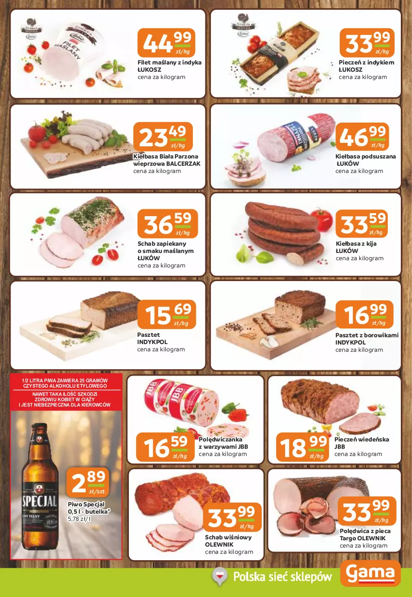 Gazetka promocyjna Gama - Gazetka Gama - ważna 16.10 do 28.10.2025 - strona 3 - produkty: Gra, Kiełbasa, Kiełbasa biała, Kosz, Olewnik, Pasztet, Piec, Piwa, Piwo, Polędwica, Warzywa