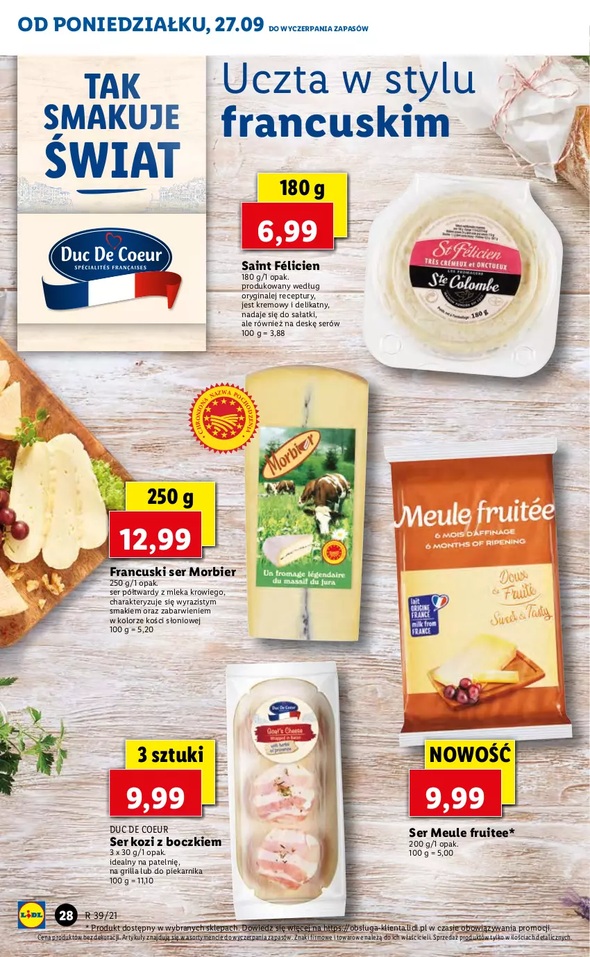 Gazetka promocyjna Lidl - GAZETKA - ważna 27.09 do 29.09.2021 - strona 28 - produkty: Gin, Grill, Piekarnik, Sałat, Ser, Ser kozi