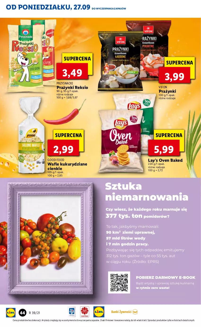 Gazetka promocyjna Lidl - GAZETKA - ważna 27.09 do 29.09.2021 - strona 44 - produkty: Lay’s, Przysnacki