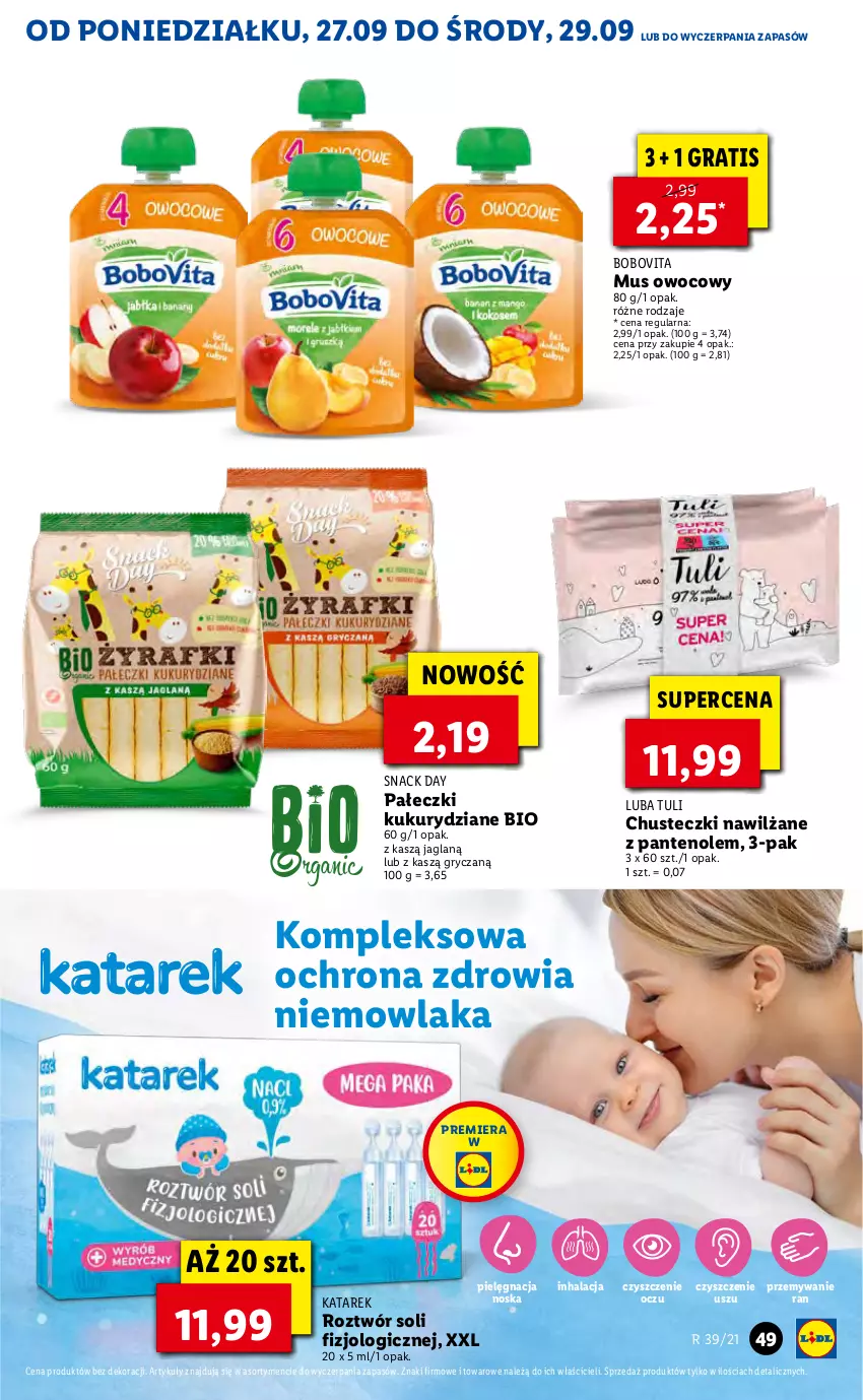 Gazetka promocyjna Lidl - GAZETKA - ważna 27.09 do 29.09.2021 - strona 49 - produkty: BoboVita, Chusteczki, Gra, Gry, Mus, Sól