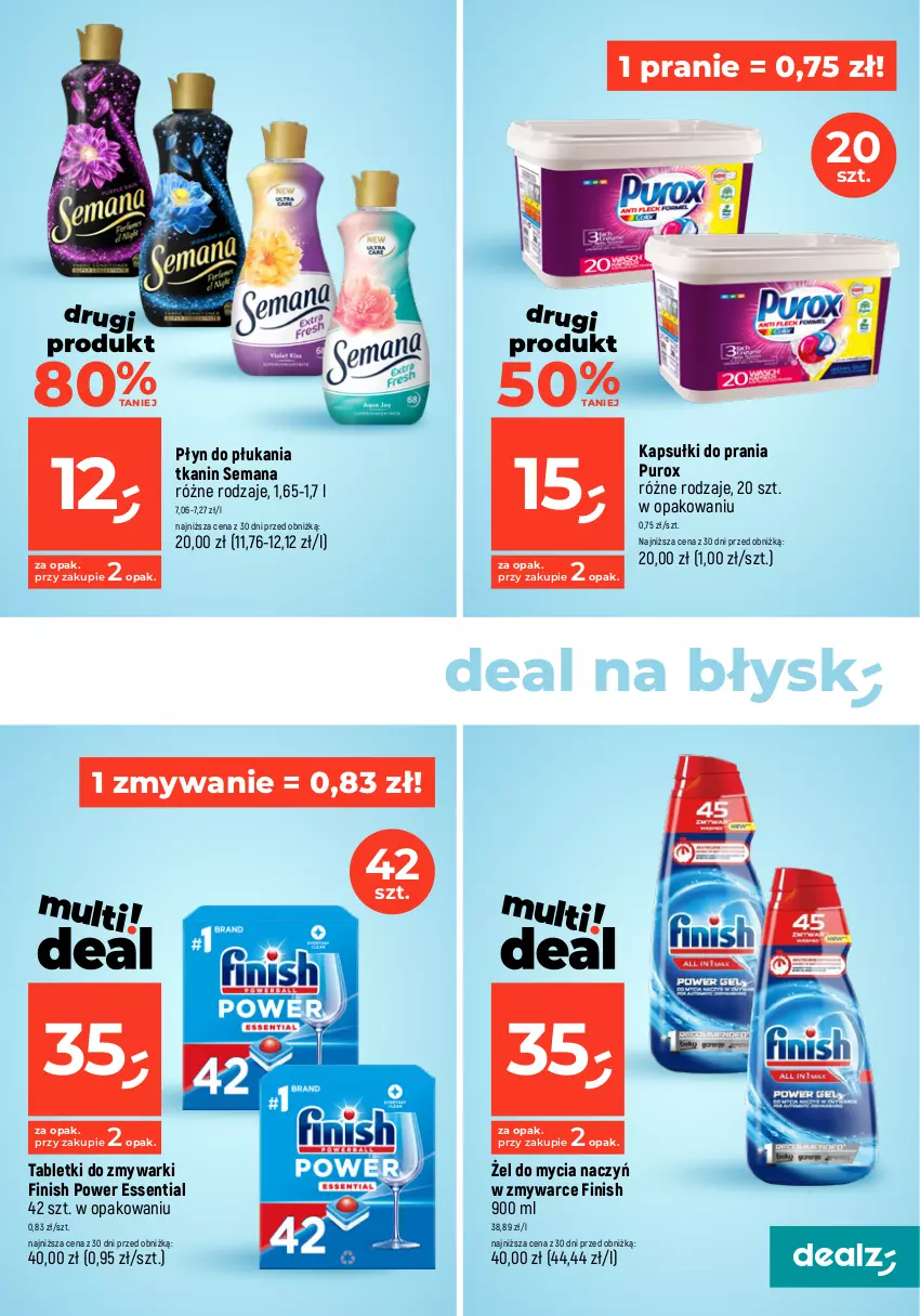 Gazetka promocyjna Dealz - MAKE A DEALZ - ważna 02.04 do 10.04.2024 - strona 23 - produkty: Do mycia naczyń, Finish, Kapsułki do prania, Ludwik, Płyn do mycia, Płyn do mycia naczyń, Płyn do płukania, Pur, Tablet, Tabletki do zmywarki, Zmywarki