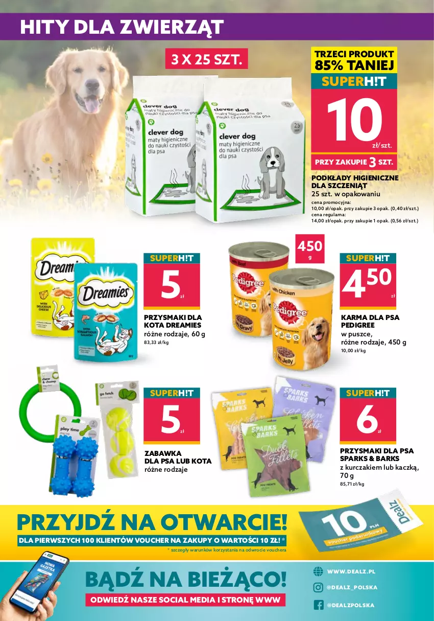 Gazetka promocyjna Dealz - WIELKIE OTWARCIE 28.04.2022Puławy, Galeria Karuzela - ważna 28.04 do 07.05.2022 - strona 8 - produkty: Kurczak, Pedigree, Podkład, Przysmaki, Zabawka