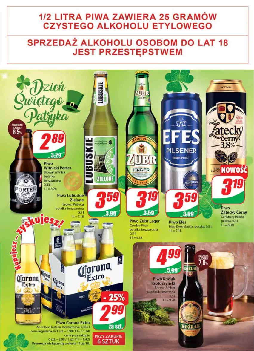 Gazetka promocyjna Dino - Gazetka - ważna 16.03 do 22.03.2022 - strona 17 - produkty: Carlsberg, Inka, Piwa, Piwo, Por