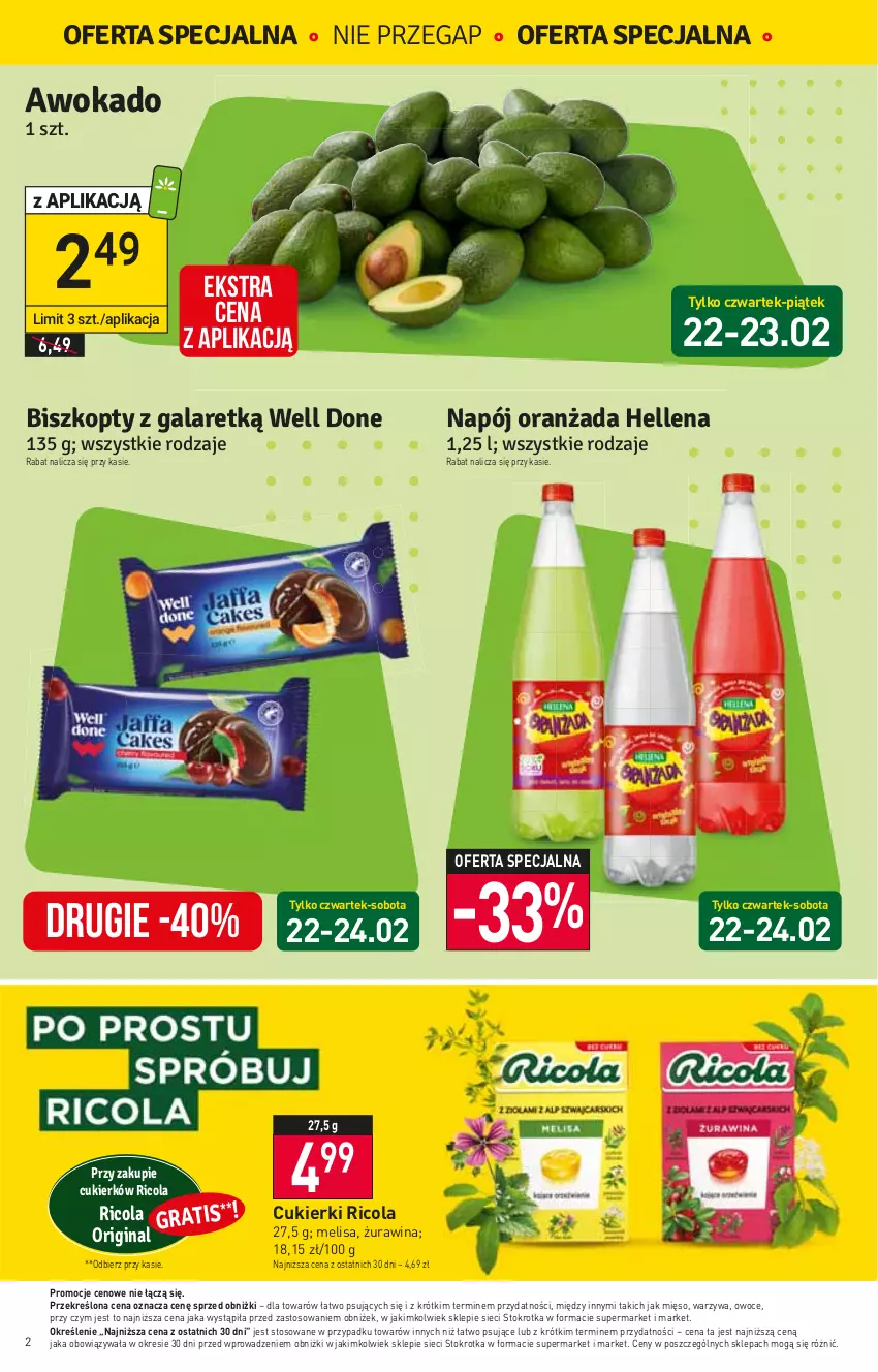 Gazetka promocyjna Stokrotka - Market - ważna 22.02 do 28.02.2024 - strona 2 - produkty: Cukier, Cukierki, Mięso, Owoce, Warzywa