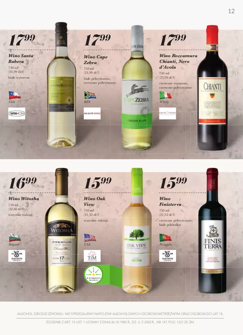 Gazetka promocyjna Stokrotka - Katalog Witaj SzkoÅ‚o - ważna 19.08 do 15.09.2021 - strona 12 - produkty: Chia, Chianti, Por, Wino