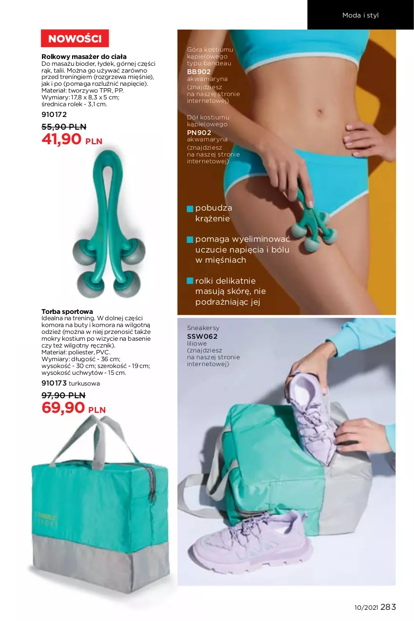 Gazetka promocyjna Faberlic - Gazetka - ważna 05.07 do 25.07.2021 - strona 283 - produkty: Buty, Kostium, LG, Masażer, Moda, Por, Ręcznik, Rolki, Sneakersy, Sok, Sport, Torba