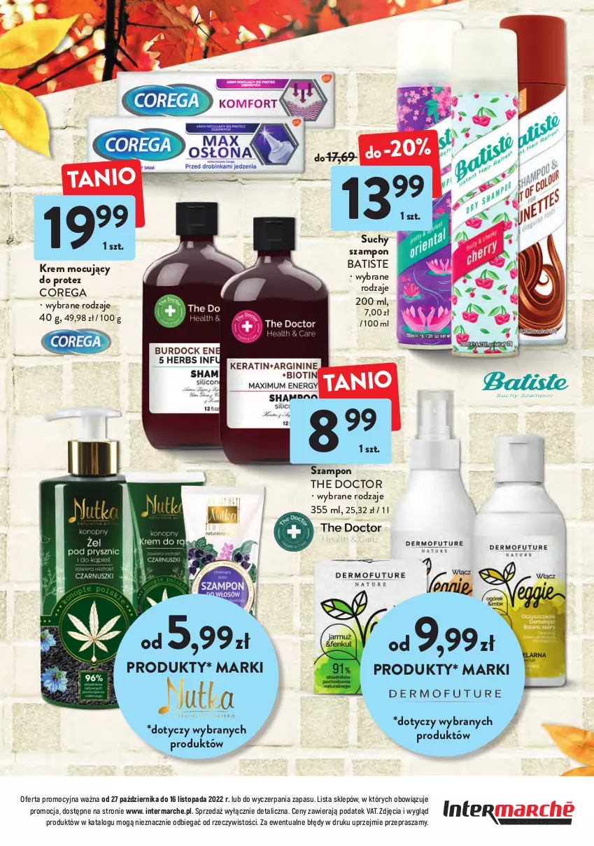 Gazetka promocyjna Intermarche - Gazetka Intermarche - ważna 27.11 do 16.12.2022 - strona 8 - produkty: Batiste, Corega, Suchy szampon, Szampon, Top