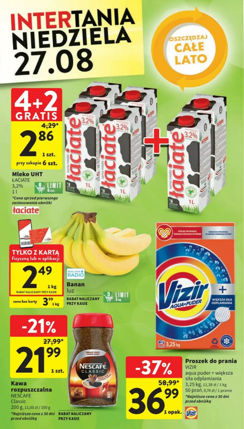 Gazetka promocyjna Intermarche - ważna 24.08 do 30.08.2023 - strona 12 - produkty: Gra, Kawa, Mleko, Proszek do prania, Puder, Vizir