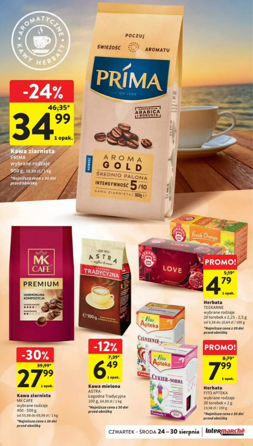 Gazetka promocyjna Intermarche - ważna 24.08 do 30.08.2023 - strona 16 - produkty: Apteka, Herbata, Kawa, Kawa mielona, Kawa ziarnista, Teekanne