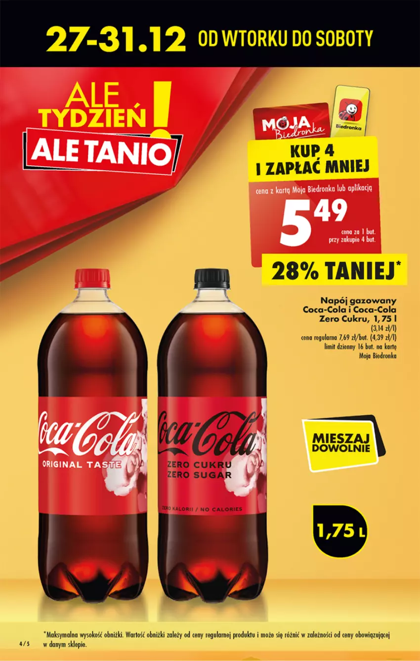 Gazetka promocyjna Biedronka - Gazetka - Biedronka.pl - ważna 26.12 do 31.12.2022 - strona 4 - produkty: Coca-Cola, Dron, Napój, Napój gazowany, Sok