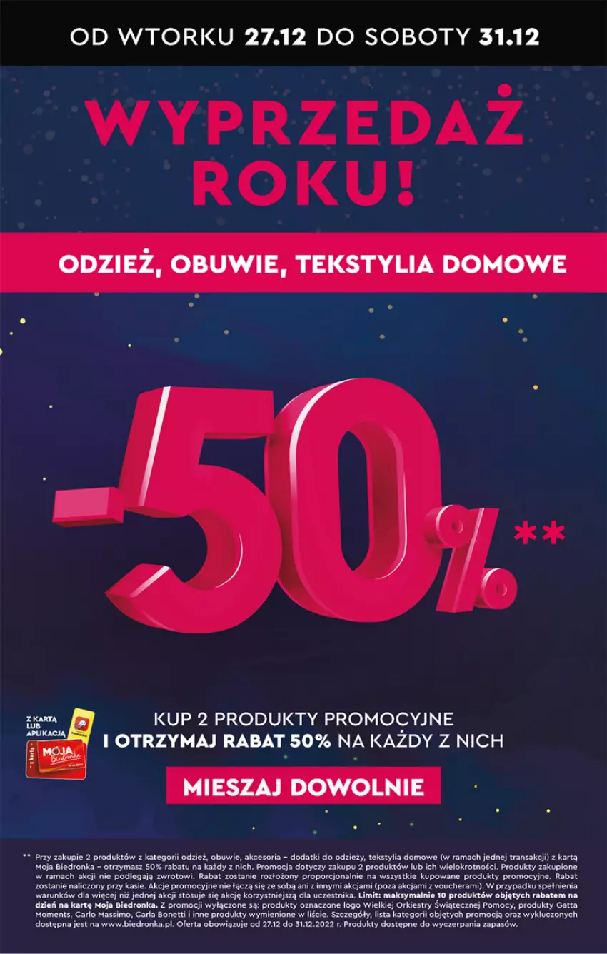 Gazetka promocyjna Biedronka - Gazetka - Biedronka.pl - ważna 26.12 do 31.12.2022 - strona 55 - produkty: Dron, Gatta, Moments, Obuwie, Por, Rama, Tran