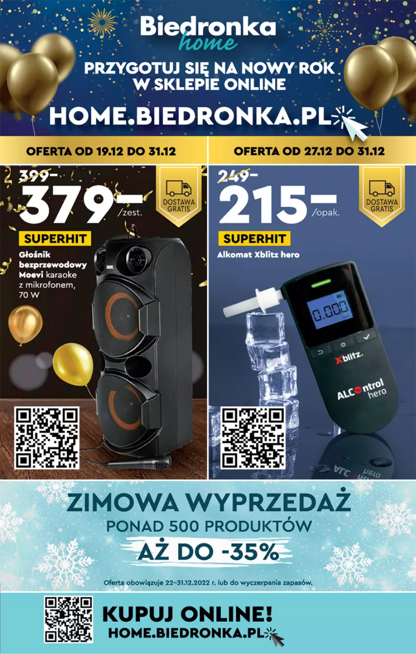 Gazetka promocyjna Biedronka - Gazetka - Biedronka.pl - ważna 26.12 do 31.12.2022 - strona 57 - produkty: Alkomat, Dron, Fa, Mikrofon, Xblitz