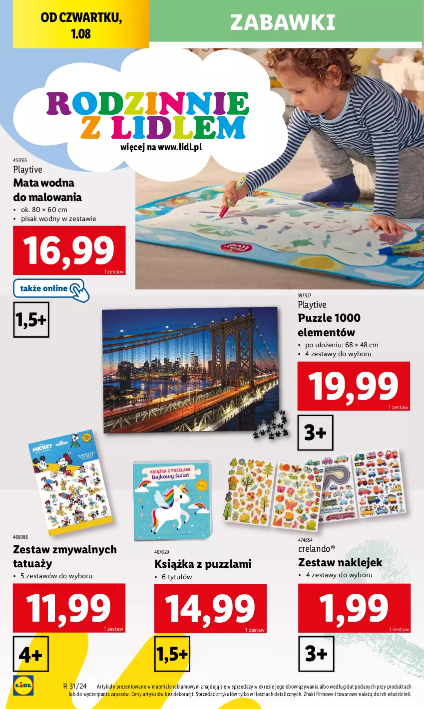 Gazetka promocyjna Lidl - GAZETKA - ważna 29.07 do 03.08.2024 - strona 32 - produkty: Klej, Książka, Mata wodna, Puzzle