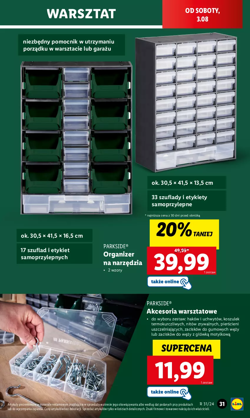 Gazetka promocyjna Lidl - GAZETKA - ważna 29.07 do 03.08.2024 - strona 37 - produkty: Garaż, Kosz, Mop, Organizer, Parkside, Por