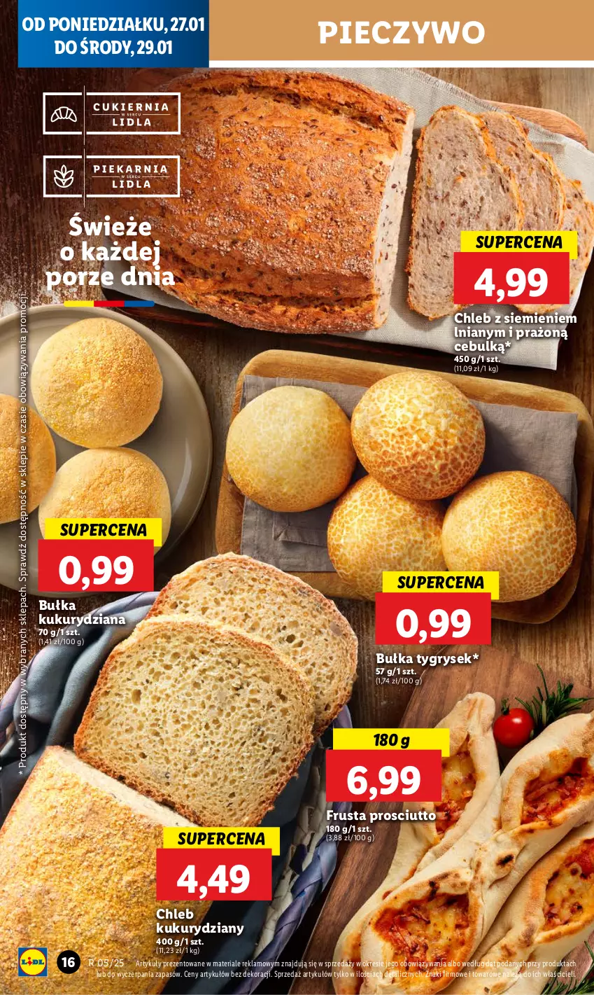 Gazetka promocyjna Lidl - GAZETKA - ważna 27.01 do 29.01.2025 - strona 18 - produkty: Bułka, Chleb, Gry, Piec, Pieczywo, Prosciutto, Rust