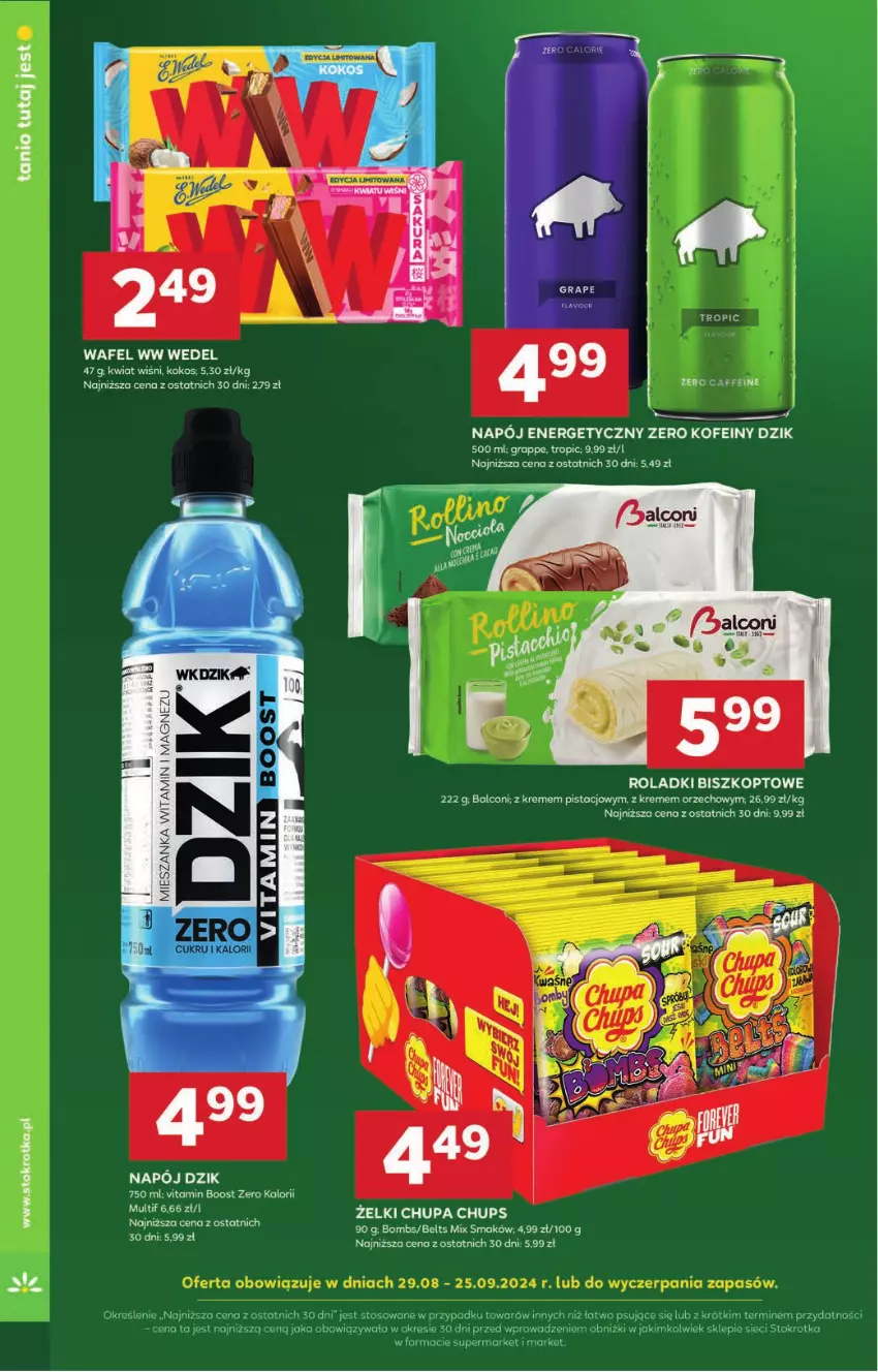 Gazetka promocyjna Stokrotka - Supermarket - ważna 12.09 do 18.09.2024 - strona 24 - produkty: Alcon, Chupa Chups, Kokos, Magnez, Napój, Napój energetyczny