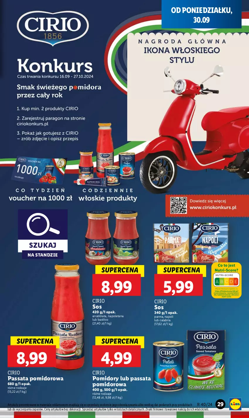 Gazetka promocyjna Lidl - GAZETKA - ważna 30.09 do 02.10.2024 - strona 33 - produkty: Pomidory, Sos