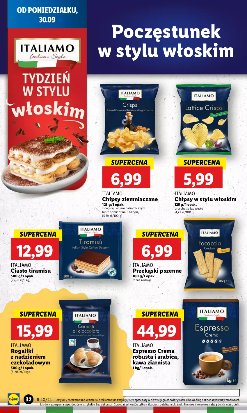 Gazetka promocyjna Lidl - GAZETKA - ważna 30.09 do 02.10.2024 - strona 36 - produkty: Bazyl, BIC, Chipsy, Kawa, Kawa ziarnista, Pesto, Rogal