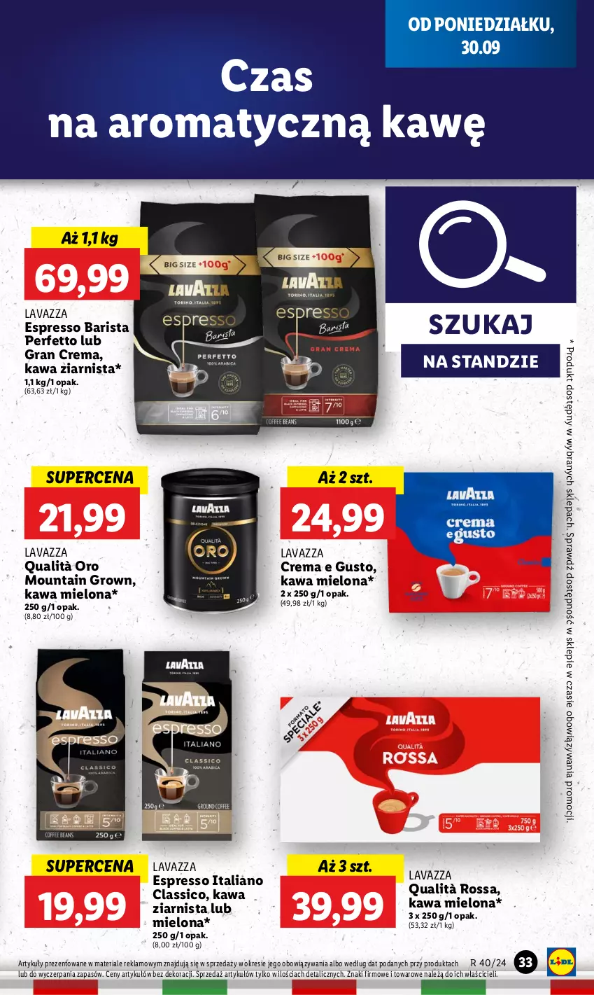 Gazetka promocyjna Lidl - GAZETKA - ważna 30.09 do 02.10.2024 - strona 37 - produkty: Gra, Kawa, Kawa mielona, Kawa ziarnista, Lavazza