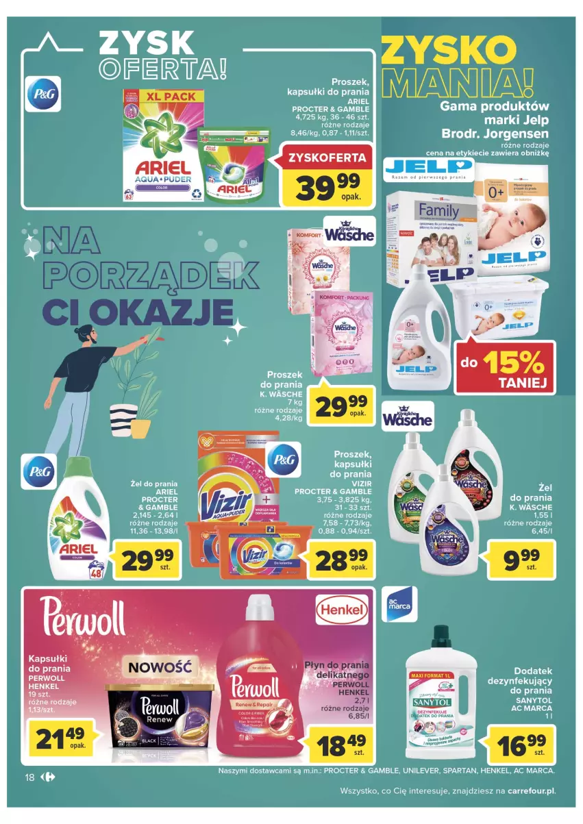 Gazetka promocyjna Carrefour - Gazetka Carrefour - ważna 15.03 do 26.03.2022 - strona 18 - produkty: Ariel, Kapsułki do prania, Sanytol, Ser, Vizir