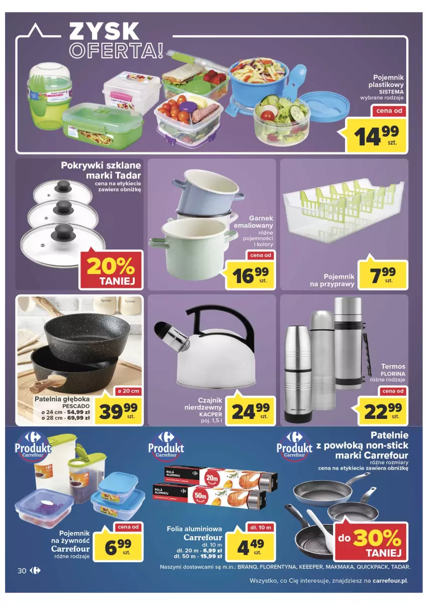 Gazetka promocyjna Carrefour - Gazetka Carrefour - ważna 15.03 do 26.03.2022 - strona 30 - produkty: Folia aluminiowa, Pojemnik, Pojemnik plastikowy, Przyprawy, Termos