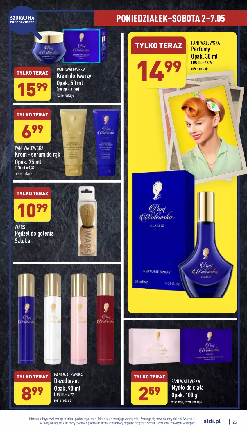 Gazetka promocyjna Aldi - Pełny katalog - ważna 02.05 do 07.05.2022 - strona 25 - produkty: Dezodorant, Krem do twarzy, Mydło, Pędzel do golenia, Perfum, Rum, Ser, Serum, Serum do rąk, Tera