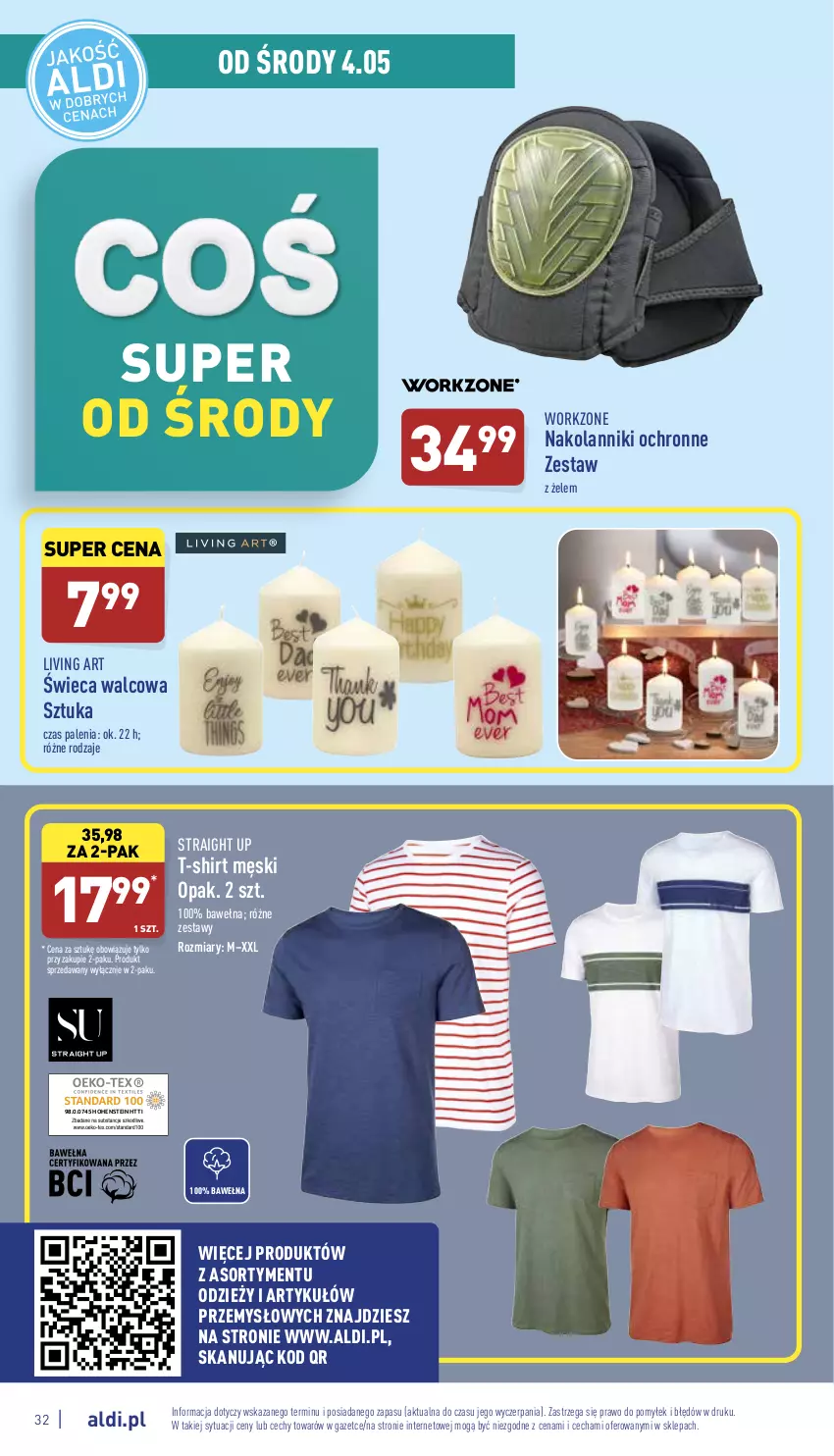 Gazetka promocyjna Aldi - Pełny katalog - ważna 02.05 do 07.05.2022 - strona 32 - produkty: T-shirt, Wełna