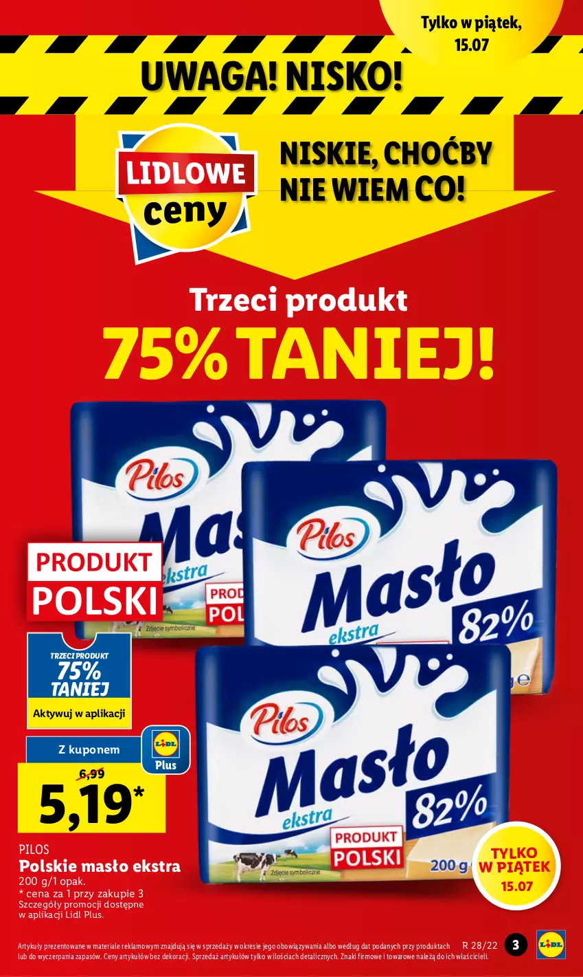 Gazetka promocyjna Lidl - GAZETKA - ważna 14.07 do 16.07.2022 - strona 3 - produkty: Masło, Pilos, Waga