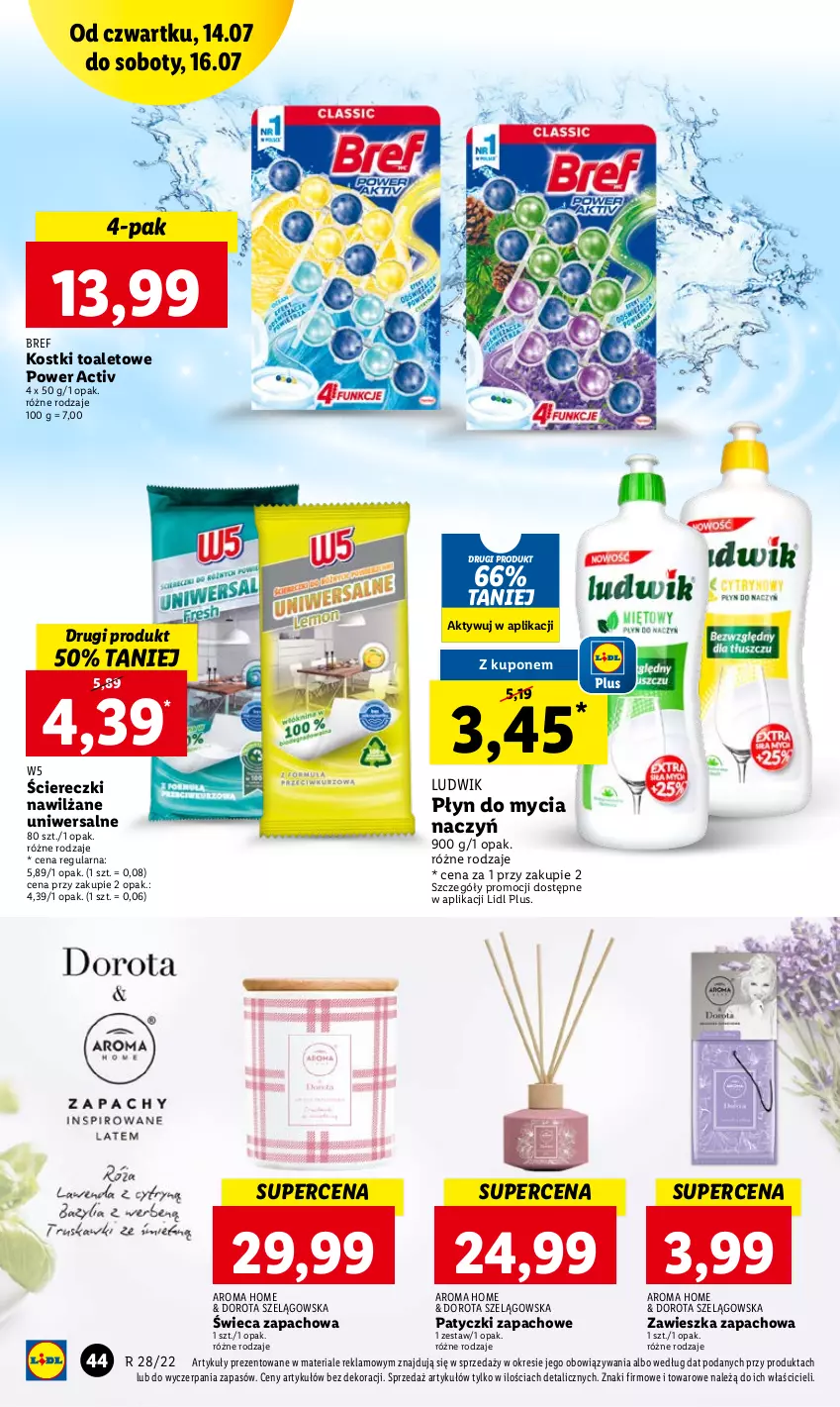 Gazetka promocyjna Lidl - GAZETKA - ważna 14.07 do 16.07.2022 - strona 44 - produkty: Bref, Do mycia naczyń, Ludwik, Płyn do mycia, Płyn do mycia naczyń