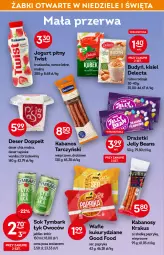 Gazetka promocyjna Żabka - Gazetka - ważna od 26.04 do 26.04.2022 - strona 32 - produkty: Jelly beans, Krakus, Sok, Ser, Jogurt, Papryka, Kisiel, Chia, Wafle, Tarczyński, Tymbark, Owoce, Kabanos, Deser, Delecta, Jogurt pitny, Budyń, Imbir