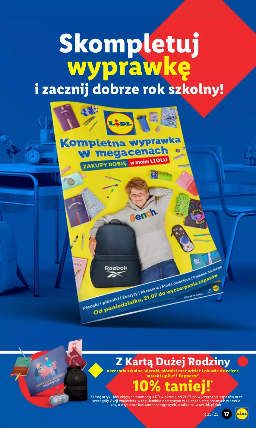 Gazetka promocyjna Lidl - GAZETKA - ważna 25.08 do 30.08.2025 - strona 17 - produkty: Dzieci, Obuwie, Piórnik, Plecak