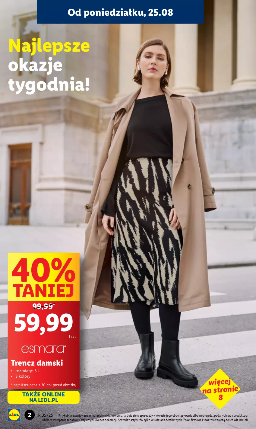 Gazetka promocyjna Lidl - GAZETKA - ważna 25.08 do 30.08.2025 - strona 2 - produkty: Trencz
