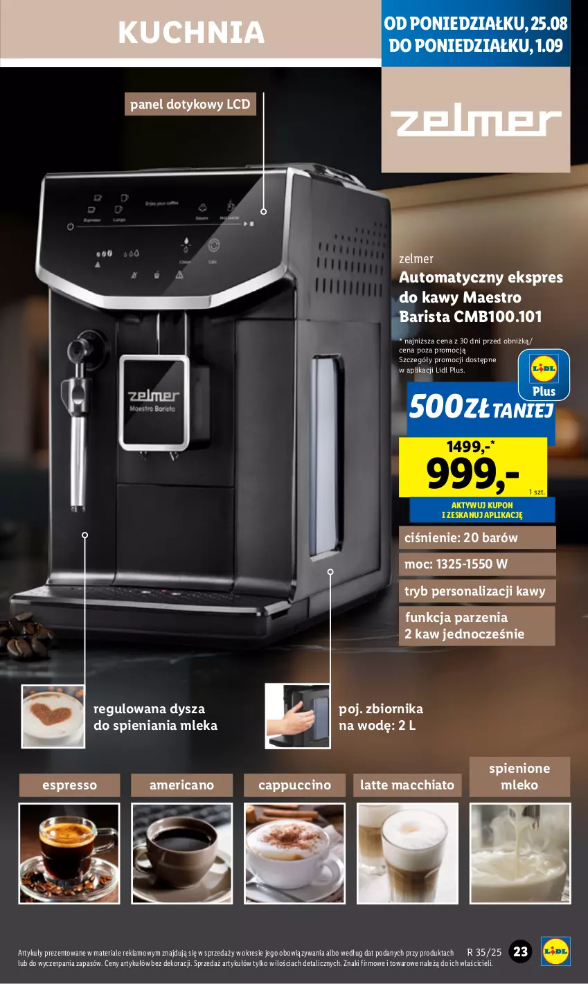 Gazetka promocyjna Lidl - GAZETKA - ważna 25.08 do 30.08.2025 - strona 23 - produkty: Cappuccino, Chia, Kuchnia, Mleko, Zelmer