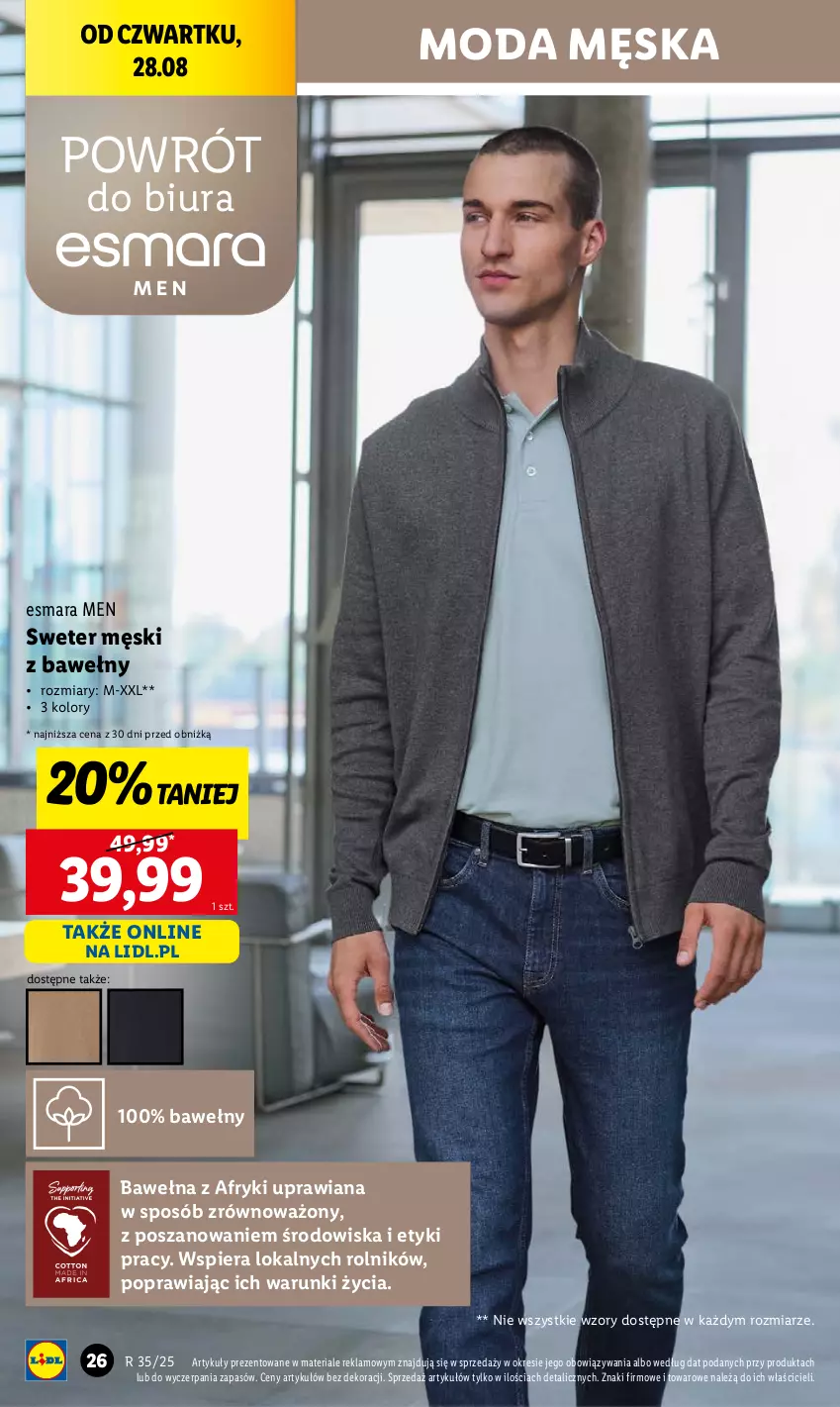 Gazetka promocyjna Lidl - GAZETKA - ważna 25.08 do 30.08.2025 - strona 26 - produkty: Moda, Rolnik, Sweter, Wełna