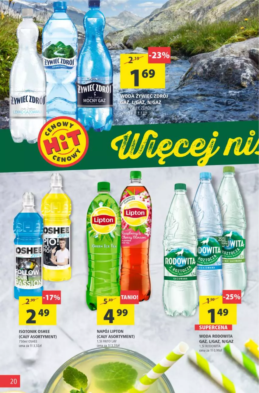 Gazetka promocyjna Arhelan - Gazetka - ważna 21.05 do 30.05.2021 - strona 20 - produkty: Lipton, Napój, Oshee, Tonik, Woda