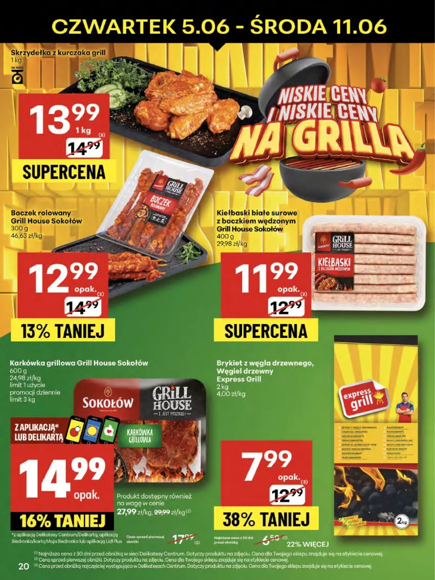 Gazetka promocyjna Delikatesy Centrum - Franczyza DC23 Czwartek - ważna 05.06 do 11.06.2025 - strona 20 - produkty: Dron, Fa, Grill, Rum, Sok, Sokołów, Węgiel drzewny