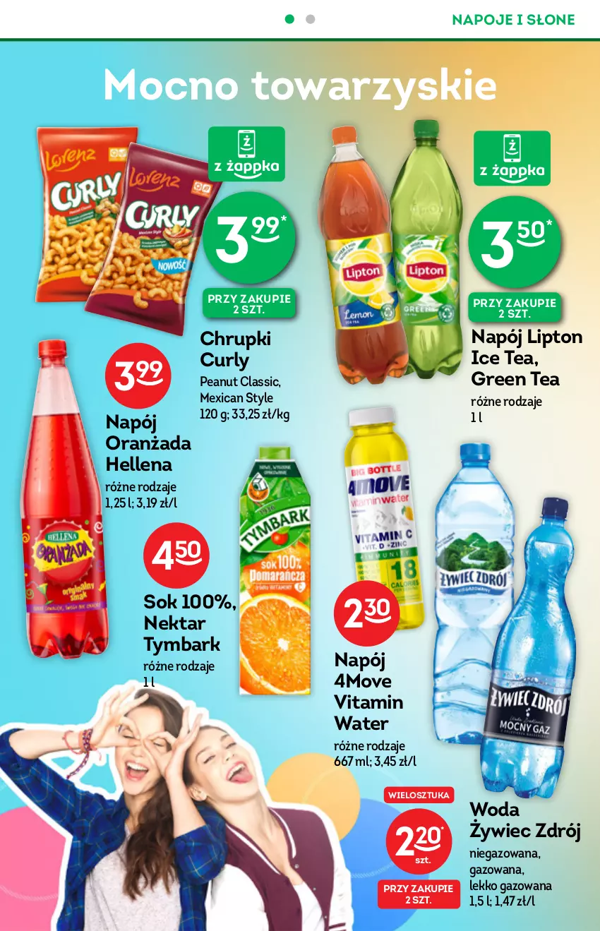 Gazetka promocyjna Żabka - ważna 13.10 do 19.10.2021 - strona 18 - produkty: Chrupki, Hellena, Ice tea, Lipton, Napój, Napoje, Nektar, Oranżada, Sok, Tymbark, Woda