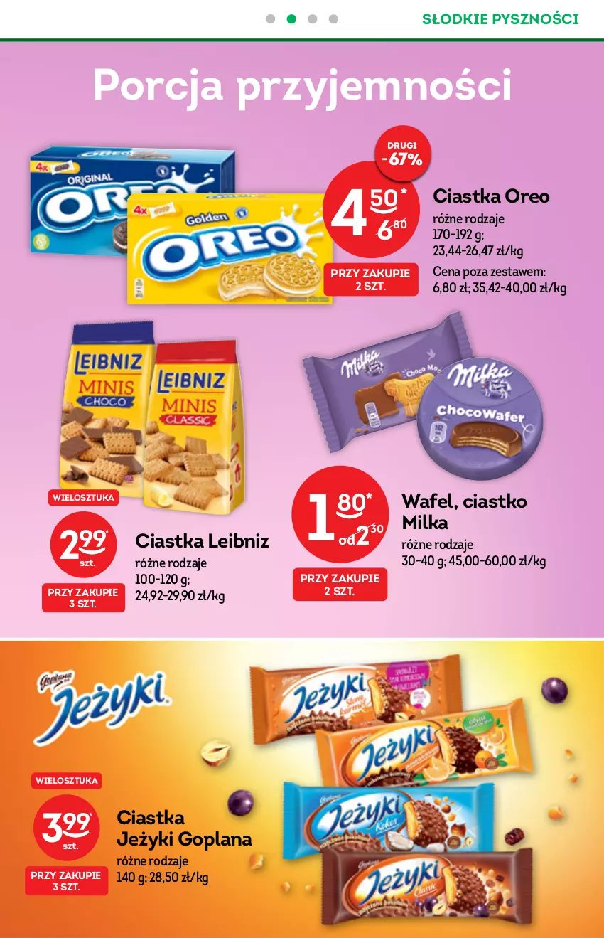 Gazetka promocyjna Żabka - ważna 13.10 do 19.10.2021 - strona 35 - produkty: Ciastka, Goplana, Jeżyki, LANA, Milka, Oreo, Por