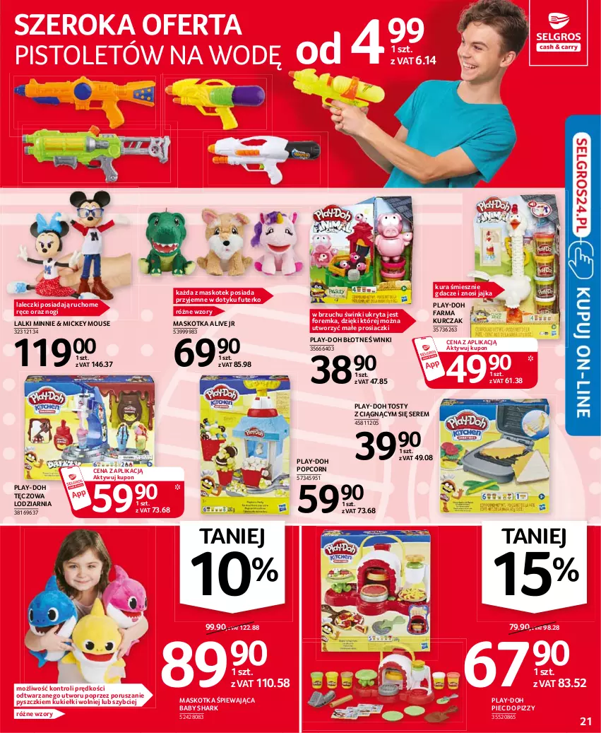 Gazetka promocyjna Selgros - Oferta przemysłowa - ważna 25.03 do 05.04.2021 - strona 21 - produkty: Fa, Kiełki, Kotek, Kurczak, Minnie, Piec, Pistolet, Play-Doh, Popcorn, Por, Ser