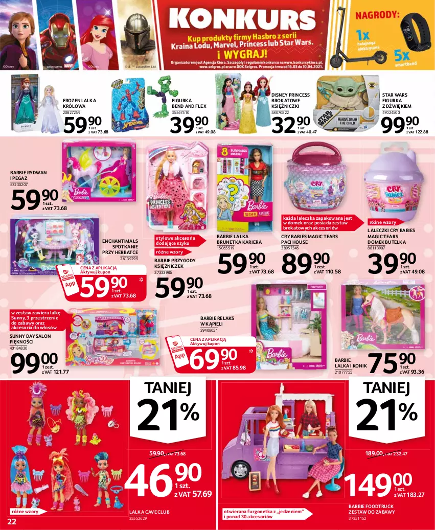 Gazetka promocyjna Selgros - Oferta przemysłowa - ważna 25.03 do 05.04.2021 - strona 22 - produkty: Barbie, Disney, Enchantimals, Frozen, Lalka, Star Wars, Urgo