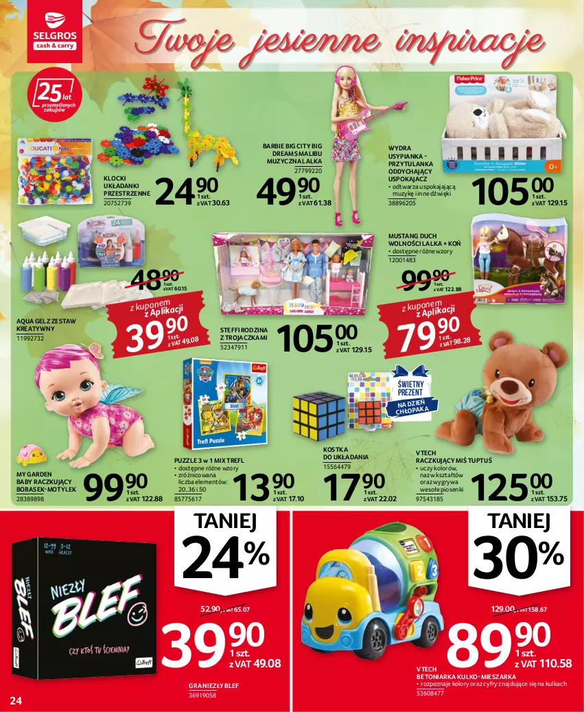 Gazetka promocyjna Selgros - Oferta przemysłowa - ważna 22.09 do 05.10.2022 - strona 24 - produkty: Barbie, Gra, Gry, Klocki, Lalka, Malibu, Mus, Puzzle