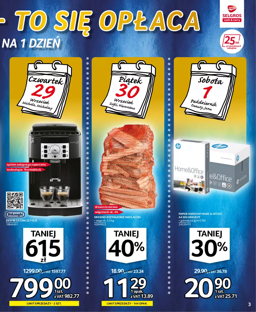 Gazetka promocyjna Selgros - Oferta przemysłowa - ważna 22.09 do 05.10.2022 - strona 3 - produkty: Gra, HP, LG, Mola, Nuty, Papier, Rama, Ser, Waga