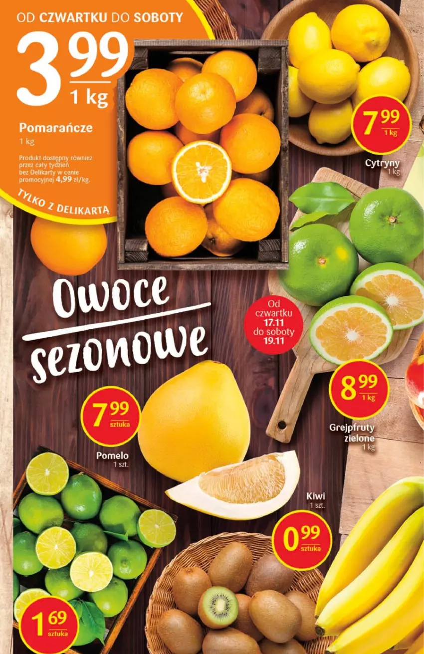 Gazetka promocyjna Delikatesy Centrum - Gazetka DC45 - ważna 17.11 do 23.11.2022 - strona 14 - produkty: Pomarańcze, Pomelo