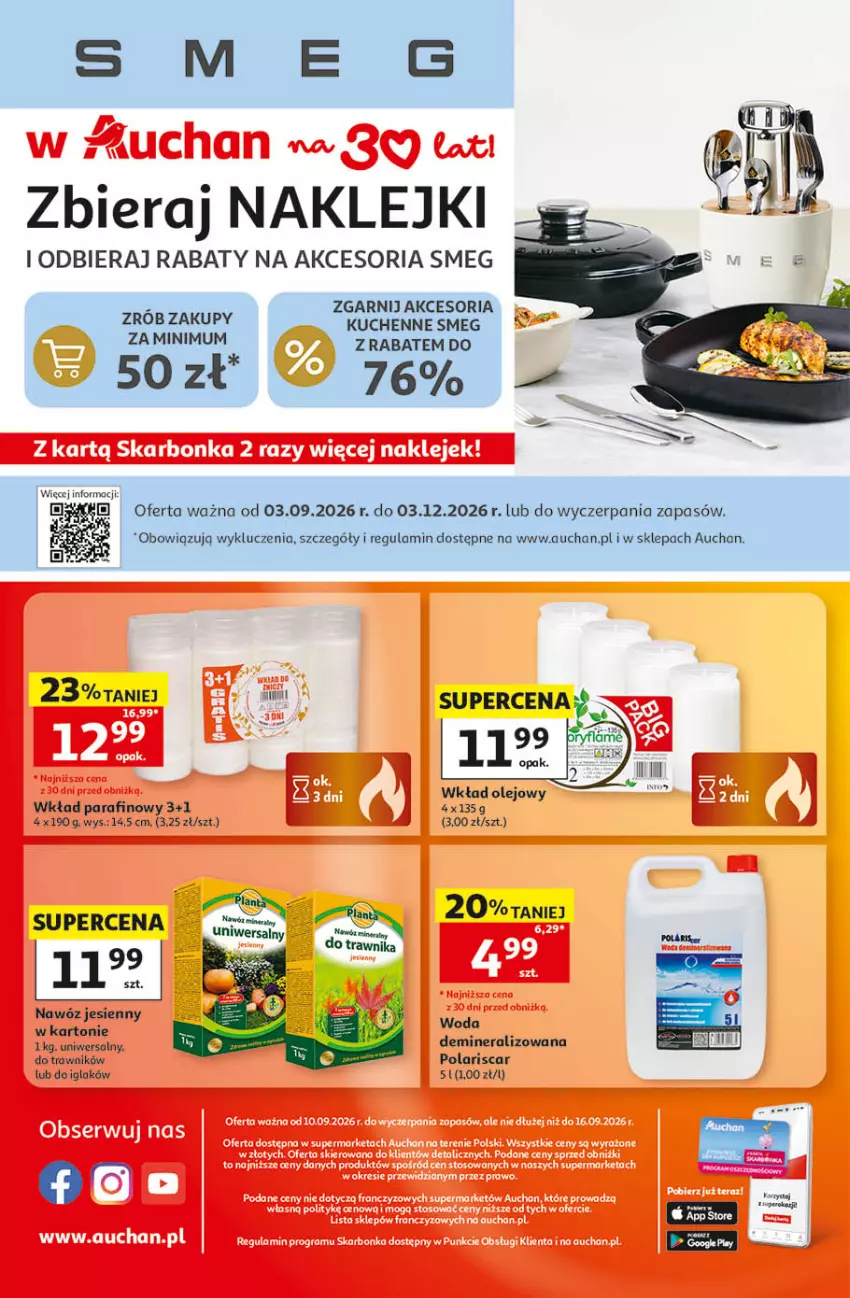 Gazetka promocyjna Auchan - Gazetka 30 Lat Supermarket Auchan - ważna 10.09 do 16.09.2026 - strona 8 - produkty: Klej, Nawóz, Olej, Wkład olejowy