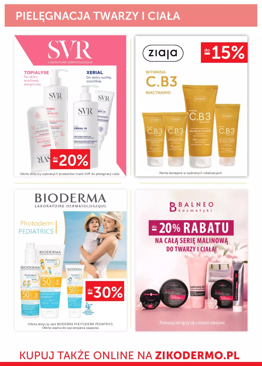 Gazetka promocyjna Ziko - Gazetka Ziko Dermo - ważna 13.07 do 26.07.2023 - strona 14 - produkty: Bioderma, Ser, SVR