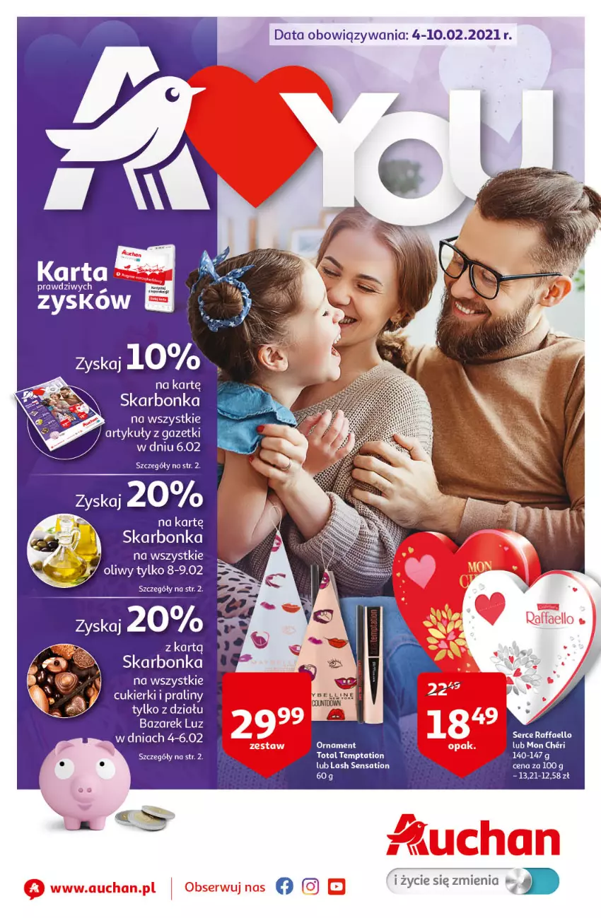 Gazetka promocyjna Auchan - A love you Hipermarkety - ważna 04.02 do 10.02.2021 - strona 1