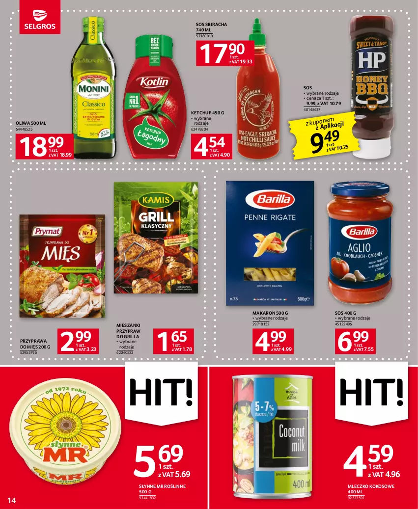 Gazetka promocyjna Selgros - Oferta spożywcza - ważna 15.06 do 28.06.2023 - strona 14 - produkty: Grill, Ketchup, Kokos, Makaron, Mleczko, Słynne, Słynne MR Roślinne, Sos