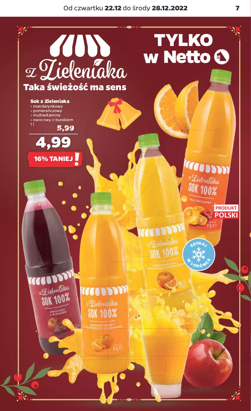 Gazetka promocyjna Netto - Artykuły spożywcze - ważna 22.12 do 28.12.2022 - strona 7 - produkty: Buraki, Sok